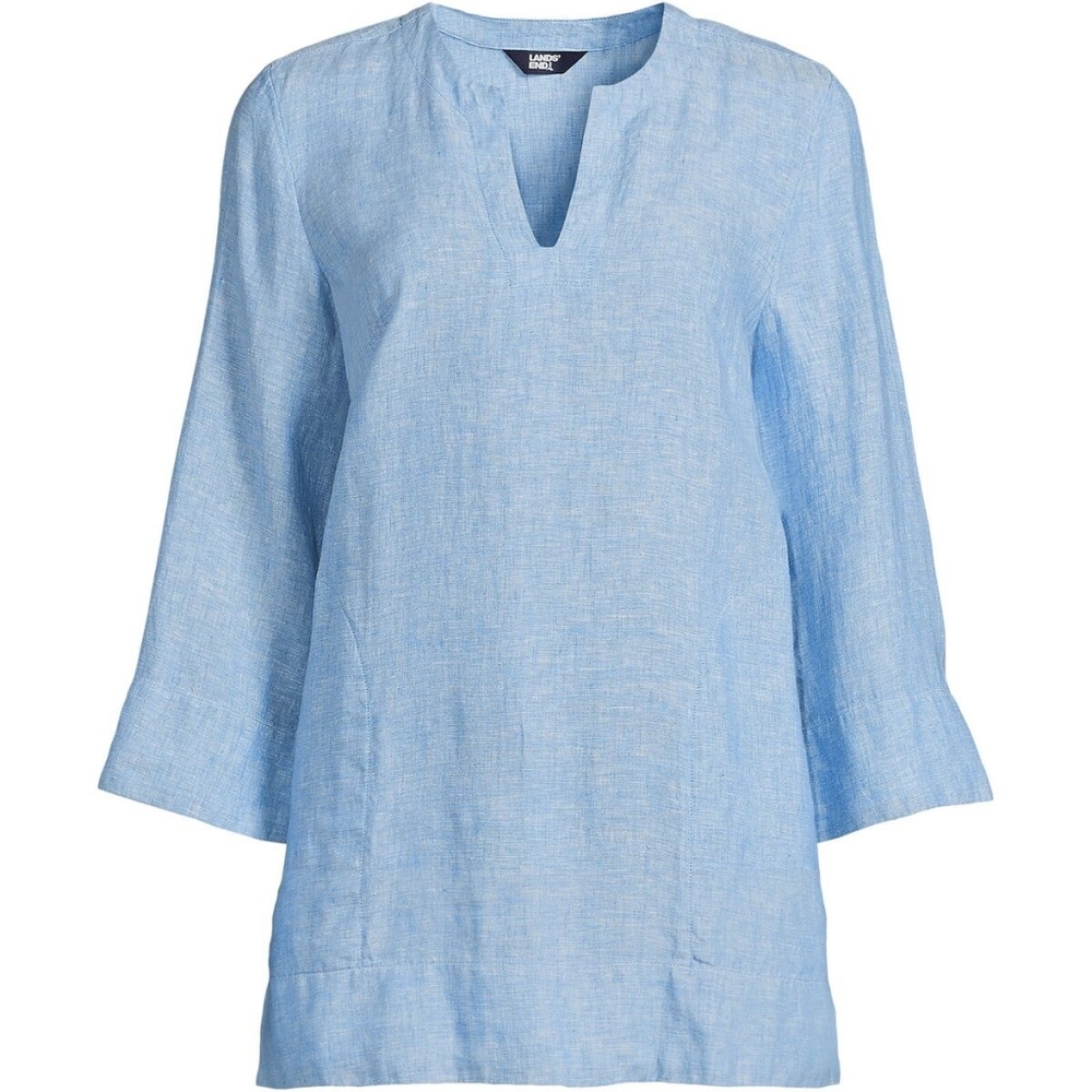 Lands End Women Tunic Top Shirt Coastal Beach Resort Classic New